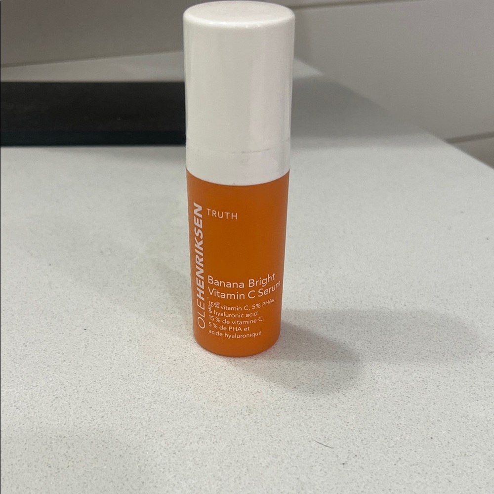 Ole Henriksen Banana Bright Vitamin C Serum Orange and White Bottle